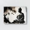 Sense Canvas Buddha Art Peaceful 24 Canvas Art - Home Decor Wall Art Print Poster Painting Medium 24x18 / 1.5" view 4