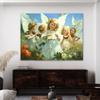 Sense Canvas Angel Art Joyful Angels Dancing 14 Canvas Art - Home Decor Wall Art Print Poster Painting Small 16x12 / 0.75" view 3
