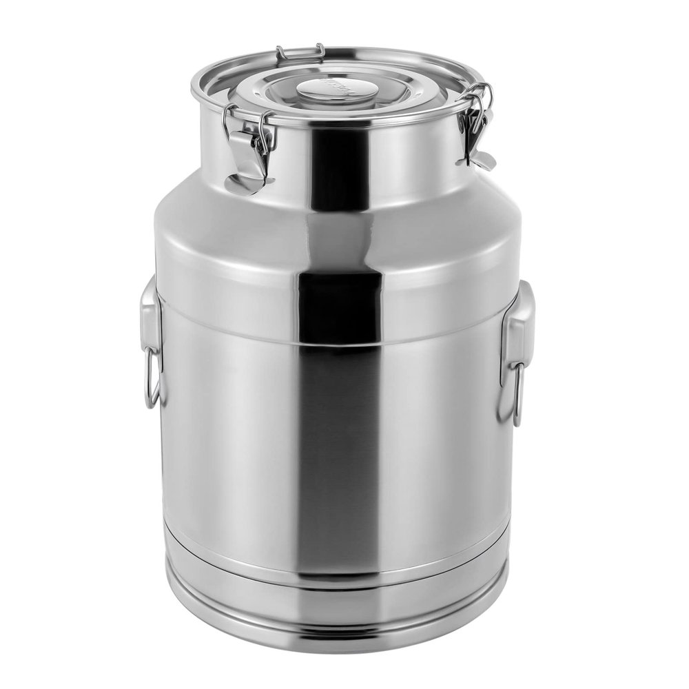 28L/7.4Gal Milk Can, Heavy Duty Milk Bucket Wine Pail Bucket Milk Can 304 Stainless Steel Tote Jug with Sealed Lid for Milk and Wine Liquid Storage