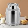 28L/7.4Gal Milk Can, Heavy Duty Milk Bucket Wine Pail Bucket Milk Can 304 Stainless Steel Tote Jug with Sealed Lid for Milk and Wine Liquid Storage view 2