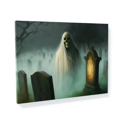 Sense Canvas Ghost Ghostly Apparition 2 Canvas Art - Home Decor Wall Art Print Poster Painting Small 16x12 / 0.75"