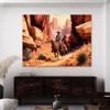 Sense Canvas Cowboy Canyon 35 Canvas Art - Home Decor Wall Art Print Poster Painting X-Large 48x36 / 1.5" view 3