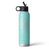 Alterd Industries Tennis Coach Gift - insulated tumbler with lid, travel coffee mug, personalized stainless steel cups, 20 oz tumbler (Tennis Wreath, Mint, 32oz Water Bottle) view 1