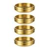 ZGWANSUI 4 Pack Gold Stainless Steel Soy Sauce Dish, Double Deck Dipping Pinch Bowls, Small Condiment Seasoning Dip Bowls, Mini Metal Ramekins Cups for French Fries Spice Sushi Serving, 3.5oz view 1