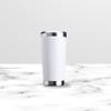 20 oz Stainless Steel Double Wall Vacuum Vasos Travel Cup Tumbler Thermal Coffee Mug Cup With Lid (White) view 1