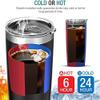 20 oz Stainless Steel Double Wall Vacuum Vasos Travel Cup Tumbler Thermal Coffee Mug Cup With Lid (White) view 4