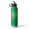 Alterd Industries Tennis Coach Gift - insulated tumbler with lid, travel coffee mug, personalized stainless steel cups, 20 oz tumbler (Tennis Wreath, Green, 32oz Water Bottle) view 1