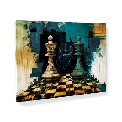 Sense Canvas Chess Photography Manipulated 11 Canvas Art - Home Decor Wall Art Print Poster Painting Small 16x12 / 0.75"