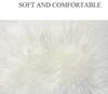 Lifup 1 Pack Soft Fluffy Faux Fur Decorative Throw Pillow Cover, Cozy Cushion Case for Couch Sofa Bed Bedroom Car Living Room Single Side Faux Fur White 20 x 20 view 2