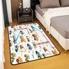 Excavator Area Rug 5x7, Tractor Machinery Trucks Rug, Construction Vehicle Carpet for Kids Boys, Bulldozer Crane Equipment Truck Washable Decorative Rug for Living Room, Yellow Green view 2