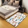Excavator Area Rug 5x7, Tractor Machinery Trucks Rug, Construction Vehicle Carpet for Kids Boys, Bulldozer Crane Equipment Truck Washable Decorative Rug for Living Room, Yellow Green view 3