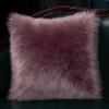 Lifup 1 Pack Soft Fluffy Faux Fur Decorative Throw Pillow, Cozy Cushion for Couch Sofa Bed Bedroom Car Living Room Both Sides Faux Fur Pale Mauve 18 x 18 view 1