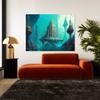 Sense Canvas Fantasy Underwater City 37 Canvas Art - Home Decor Wall Art Print Poster Painting Small 16x12 / 0.75" view 2
