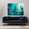 Sense Canvas Fantasy Underwater City 37 Canvas Art - Home Decor Wall Art Print Poster Painting Small 16x12 / 0.75" view 3