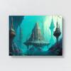 Sense Canvas Fantasy Underwater City 37 Canvas Art - Home Decor Wall Art Print Poster Painting Small 16x12 / 0.75" view 4