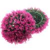 FOMIYES Artificial Topiary Balls Artificial Plant Topiary Ball Faux Boxwood Balls Faux Topiary Plant Ball Grass Plant Ball Spheres for Backyard Balcony Garden Rosy Boxwood Topiary Ball view 1