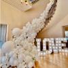 412pcs White Balloons 18 12 10 5 Inch White Balloon Garland Arch Kit Different Sizes Matte Latex Balloons for Baby Shower Birthday Wedding Party Decorations view 4