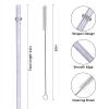12Pcs Reusable Plastic Straws Colorful Plastic Straws, 11 Inch Long Hard Cup Drinking Straw with Cleaning Brush-12 Colors view 4