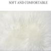 Lifup 1 Pack Soft Fluffy Faux Fur Decorative Throw Pillow Cover, Cozy Cushion Case for Couch Sofa Bed Bedroom Car Living Room Both Sides Faux Fur Beige 16 x 16 view 2