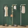 IMPREC Bedroom Coat HangerModern Vertical Coat Hanger Freestanding Entry Hanger L-Shaped Home Hanger for Jackets Coats Hats Clothes (Color : Gold-A) view 2