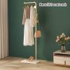 IMPREC Bedroom Coat HangerModern Vertical Coat Hanger Freestanding Entry Hanger L-Shaped Home Hanger for Jackets Coats Hats Clothes (Color : Gold-A) view 3