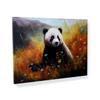 Sense Canvas Panda Meadow Flowers 16 Canvas Art - Home Decor Wall Art Print Poster Painting Small 16x12 / 1.5" view 1