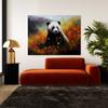 Sense Canvas Panda Meadow Flowers 16 Canvas Art - Home Decor Wall Art Print Poster Painting Small 16x12 / 1.5" view 2