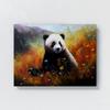 Sense Canvas Panda Meadow Flowers 16 Canvas Art - Home Decor Wall Art Print Poster Painting Small 16x12 / 1.5" view 4