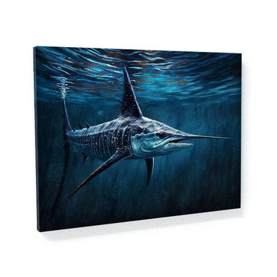 Sense Canvas Fish Detailed Texture 16 Canvas Art - Home Decor Wall Art Print Poster Painting Small 16x12 / 0.75"