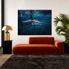 Sense Canvas Fish Detailed Texture 16 Canvas Art - Home Decor Wall Art Print Poster Painting Small 16x12 / 0.75" view 2