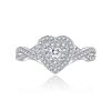 Sariel Teardrop Cremation Ring for Ashes - 925 Sterling Silver Urn Keepake Rings Memorial Jewelry for Women (Heart (White), 6) view 1