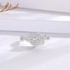 Sariel Teardrop Cremation Ring for Ashes - 925 Sterling Silver Urn Keepake Rings Memorial Jewelry for Women (Heart (White), 6) view 2