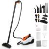 BEAMNOVA Steam Cleaner Electric Household Steamer High Pressure Multipurpose Rolling Cleaning Machine for Carpet Upholstery Floor Car Detailing Home Inside Water Container with Roller, White view 1