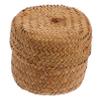 Yardenfun Handmade Mini Woven Basket Lid Decorative Seagrass Container for Sundries for Home Decor and Giving Lightweight and Charming Design view 1