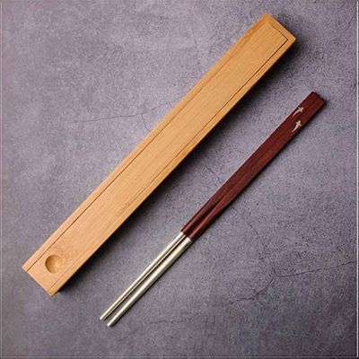 Chopsticks reusable Reusable Chopsticks, Silver Chopsticks Case Reusable Chinese Korean Japanese Bamboo Portable Chop Sticks Utensil Dishwasher Safe Made In Japan Safe Chop Sticks Gift Set/1341