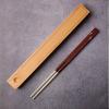 Chopsticks reusable Reusable Chopsticks, Silver Chopsticks Case Reusable Chinese Korean Japanese Bamboo Portable Chop Sticks Utensil Dishwasher Safe Made In Japan Safe Chop Sticks Gift Set/1341 view 1