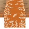 Artoid Mode Orange Floral Fall Table Runner, Seasonal Autumn Kitchen Dining Table Decoration for Home Party Decor 13x108 Inch view 1