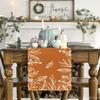 Artoid Mode Orange Floral Fall Table Runner, Seasonal Autumn Kitchen Dining Table Decoration for Home Party Decor 13x108 Inch view 2