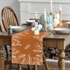 Artoid Mode Orange Floral Fall Table Runner, Seasonal Autumn Kitchen Dining Table Decoration for Home Party Decor 13x108 Inch view 3