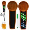 Queekay 2 Pcs Wooden Chalkboard Beer Tap Handles with Chalk Markers, Round view 1