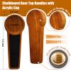 Queekay 2 Pcs Wooden Chalkboard Beer Tap Handles with Chalk Markers, Round view 2