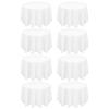 8 Pack White Round Tablecloth 70 Inch Circle Polyester Table Cloth, Washable Fabric Stain and Wrinkle Resistant Table Cover Round Tableclothes for Wedding Parties Banquet Reception Gift view 1