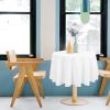8 Pack White Round Tablecloth 70 Inch Circle Polyester Table Cloth, Washable Fabric Stain and Wrinkle Resistant Table Cover Round Tableclothes for Wedding Parties Banquet Reception Gift view 2