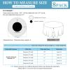 8 Pack White Round Tablecloth 70 Inch Circle Polyester Table Cloth, Washable Fabric Stain and Wrinkle Resistant Table Cover Round Tableclothes for Wedding Parties Banquet Reception Gift view 3