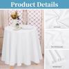 8 Pack White Round Tablecloth 70 Inch Circle Polyester Table Cloth, Washable Fabric Stain and Wrinkle Resistant Table Cover Round Tableclothes for Wedding Parties Banquet Reception Gift view 4