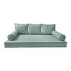 |SLIPCOVER ONLY|S3 Outdoor Daybed Mattress Bolster Backrest Cushion Covers Contrast Trim Twin AD002 view 2
