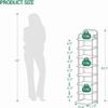 Hzuaneri 8 Tiers Vertical Shoe Rack, Narrow Shoe Tower, Tall Shoes Shelf with 2 Hooks, Adjustable Shelves, Corner Shoes Shelves for Small Spaces, Entryway, Living Room, Rustic Brown SR04301B view 2