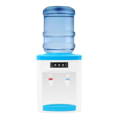 mignonnememe Water Cooler Dispenser Top Loading Hot and Cold Water Dispenser Countertop Water Cooler Holds 3 or 5 Gallon Bottles for Home, Office White