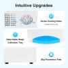 mignonnememe Water Cooler Dispenser Top Loading Hot and Cold Water Dispenser Countertop Water Cooler Holds 3 or 5 Gallon Bottles for Home, Office White view 2