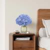 DH EYB 10 pcs Hydrangea Artificial Flowers, Silk Artificial Hydrangea Head with Stem Hydrangea for Bridal Wedding Baby Shower Home Party Decoration (Light Blue) view 3